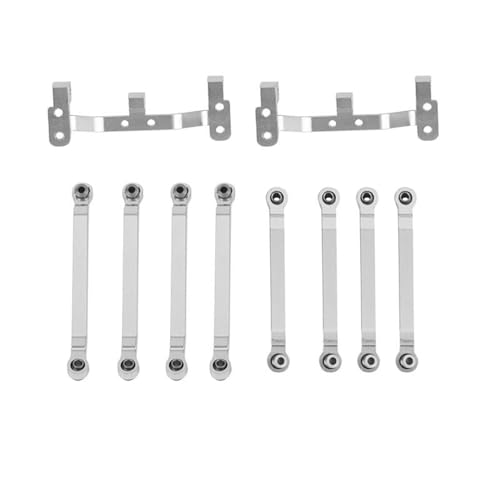 RC Zugstange Kompatibel Mit MN D90 D96 D99S MN98 MN99S 1/12 RC Auto Upgrade Teile Metall Zugstange Verbindungsstange Gestänge Mit Zugstangenmontagesatz(White) von APMXQWIL