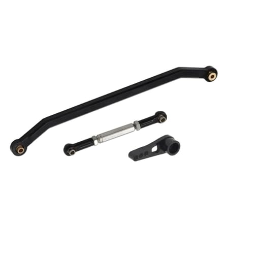 RC Zugstange Kompatibel Mit MN128 MN86 MN86S MN86K MN86KS MNG500 1/12 RC Track Truck Upgrade-Teile Metall-Lenkgestänge Spurstange Und Servoarm(Black) von APMXQWIL