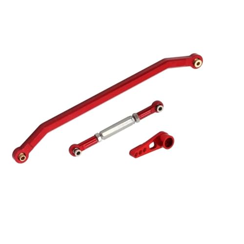 RC Zugstange Kompatibel Mit MN128 MN86 MN86S MN86K MN86KS MNG500 1/12 RC Track Truck Upgrade-Teile Metall-Lenkgestänge Spurstange Und Servoarm(Red) von APMXQWIL
