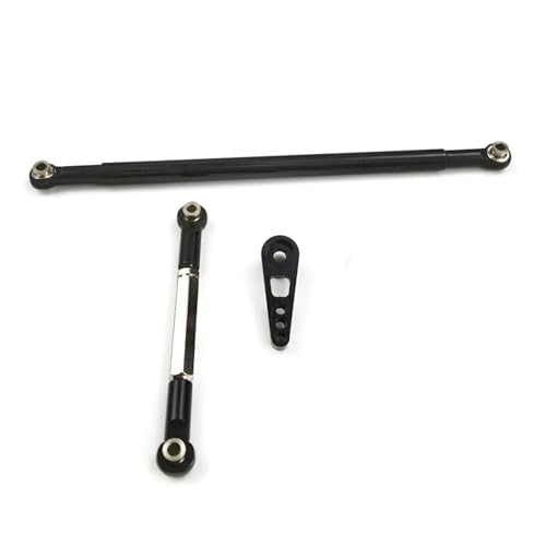RC Zugstange Kompatibel Mit MN86K MN86KS 1/12 RC Car Crawler Upgrade Ersatzteile Metalle Einstellbare Lenkgestänge Servo Link Zugstange Servoarm(Black) von APMXQWIL