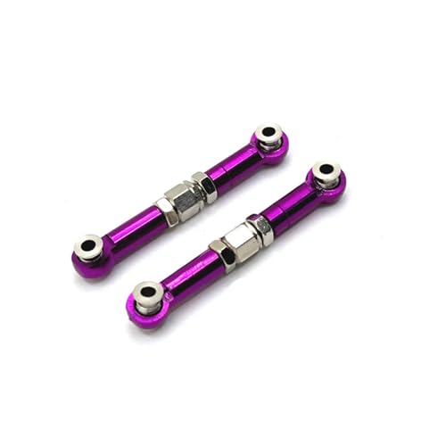 RC Zugstange Kompatibel Mit Mjx 16207 16208 16209 16210 1/16 RC Auto Metall Upgrade Zubehör Lenkstange(Purple) von APMXQWIL