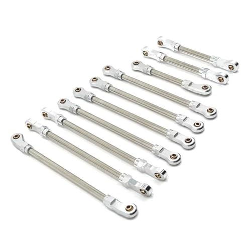 RC Zugstange Kompatibel Mit R1001 R1002 R1003 1/10 RC-Auto-Upgrade-Teil, 10-teiliger Aluminiumlegierung-Radstand-RC-Lenkstangensatz von APMXQWIL