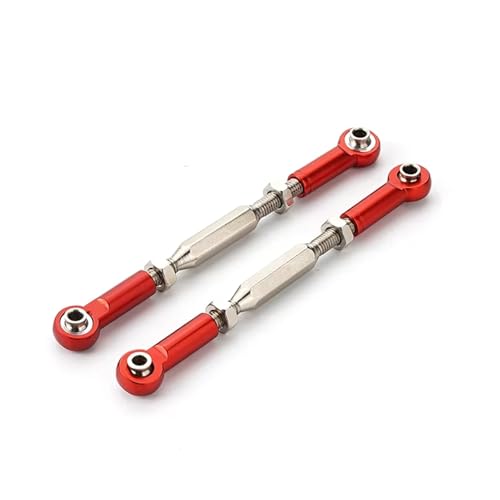 RC Zugstange Kompatibel Mit Slash 4x4 1/10 RC-Auto-Upgrade-Teile, Lenkstange Aus Aluminiumlegierung, 2 Stück, Stärkere Lenkstange(Red) von APMXQWIL
