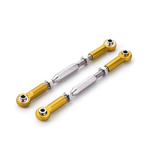 RC Zugstange Kompatibel Mit Slash 4x4 1/10 RC-Auto-Upgrade-Teile, Lenkstange Aus Aluminiumlegierung, 2 Stück, Stärkere Lenkstange(Yellow) von APMXQWIL