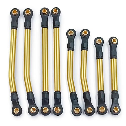 RC Zugstange Kompatibel Mit TRX4M Für Bronco Für Defender 1/18 RC Crawler Auto Chassis Verbindungsteile 8PCS Metallverbindungen Set RC Auto Verbindungsstange(Yellow) von APMXQWIL
