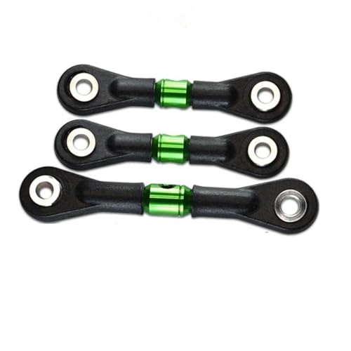 RC Zugstange Kompatibel Mit Tamiya TT-02 TT-02T 1/10 RC-Auto-Tuning-Teile-Zubehör 3-teilige Lenkstange Servostange RC-Auto-Verbindungsstange(Green) von APMXQWIL