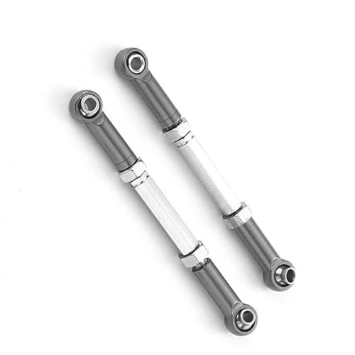 RC Zugstange Kompatibel Mit Traxxas Für Slash 4X4 1/16 RC-Auto, Verbessertes Teil, 2-teiliges Lenkgestänge-Servo-Verbindungs-Zugstangen-Set Aus Aluminiumlegierung(Gray) von APMXQWIL
