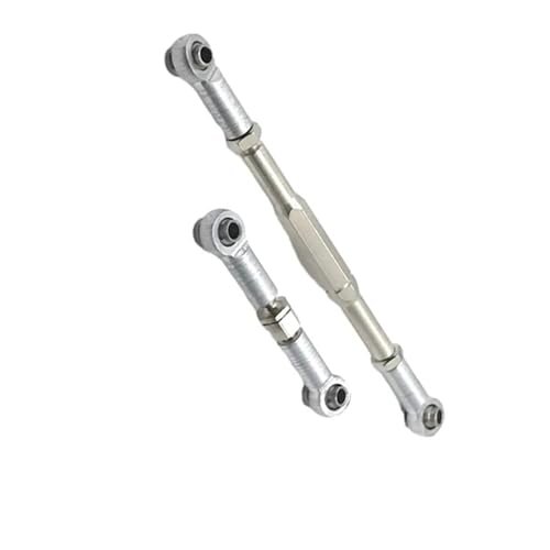 RC Zugstange Kompatibel Mit WPL C14 B1 B14 B16 B24 B26 Spurstangensatz Für 1/16 RC-Auto-Crawler-Teil, 2-teiliges Lenkgestänge-Servoglied Aus Metall(Silver) von APMXQWIL