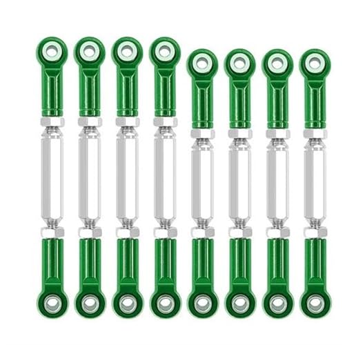 RC Zugstange Kompatibel Mit WPL C14 C24 1/16 RC Auto Upgrades Teile Metall Chassis Verbindungsstange Zugstangengestänge Und Spurstangenhalterung(Green) von APMXQWIL