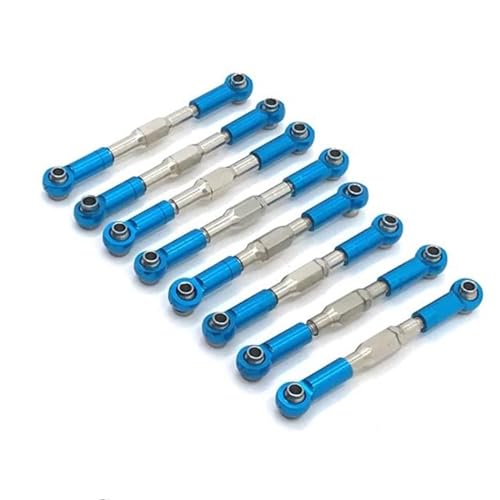 RC Zugstange Kompatibel Mit WPL C14 C24 B14 B24 1/24 RC Crawler Auto Upgrades Teile Zubehör Metall Upgrade 8PCS RC Auto Verbindungsstange(Blue) von APMXQWIL