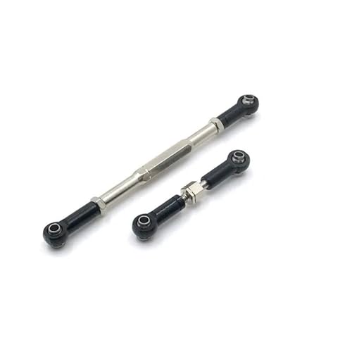 RC Zugstange Kompatibel Mit WPL C14 C24 B14 B24 B16 B36, Metall, Verstellbares Lenkgestänge, Servo-Verbindungsstange, Lenkgestänge, RC-Autoteile, Upgrade-Teile(Black) von APMXQWIL