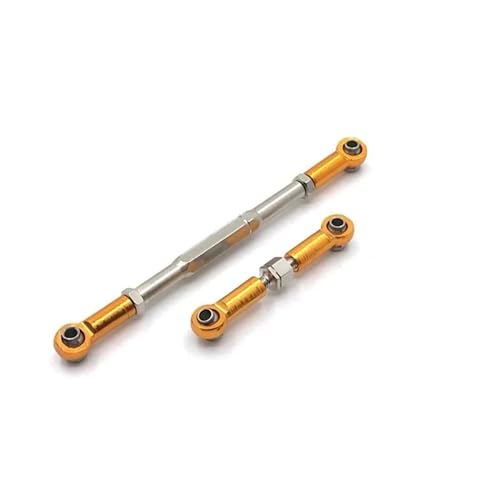RC Zugstange Kompatibel Mit WPL C14 C24 B14 B24 B16 B36, Metall, Verstellbares Lenkgestänge, Servo-Verbindungsstange, Lenkgestänge, RC-Autoteile, Upgrade-Teile(Yellow) von APMXQWIL