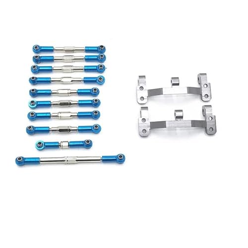 RC Zugstange Kompatibel Mit WPL C14 C24 C24-1 B14 B24 1/16 RC Auto Upgrade Teile Zubehör Metall Zugstange Lenkverbindung Gestänge Basis Set(Blue) von APMXQWIL