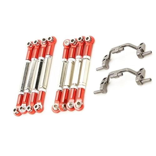 RC Zugstange Kompatibel Mit WPL C14 C24 C24-1 B14 B24 Metall Zugstange Lenkverbindung Linkage Basis Set RC Auto Upgrade Zubehör Teile(Red) von APMXQWIL