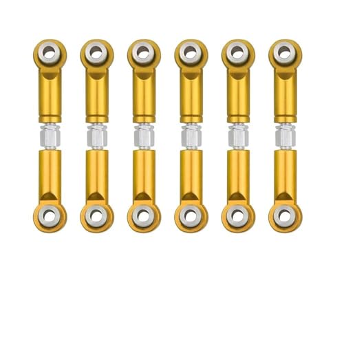 RC Zugstange Kompatibel Mit Wltoys A959 A959-B A949 A969 A979 K929 Metall Vorne Hinten Spurstange Gestänge Servo Link Rod Set 1/18 RC Car Upgrades Teile(Yellow) von APMXQWIL
