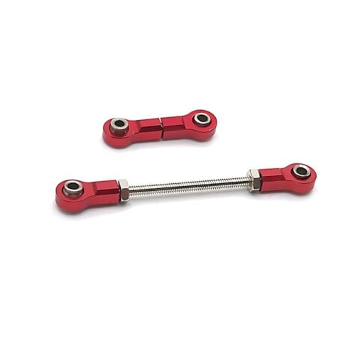 RC Zugstange Kompatibel Mit Wltoys K969 1/28 RC-Auto-Lenkverbindungsstange, Metall-Servo-Gestänge, Upgrade-Teile, Servo-Verbindungsstange(Red) von APMXQWIL