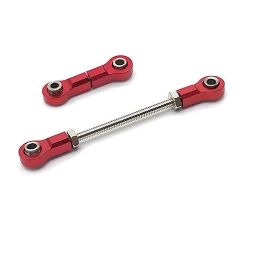 RC Zugstange Kompatibel Mit Wltoys K969 1/28 RC-Auto-Upgrade-Teilen, Servo-Link, Lenkgestänge, Aluminiumlegierungsgestänge, Zugstangen-Set, RC-Gliedergestänge(Red) von APMXQWIL