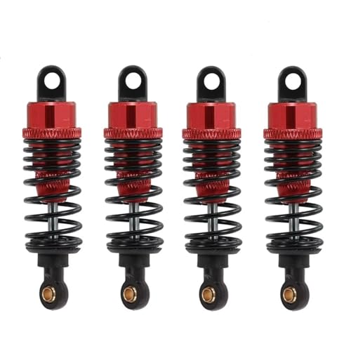 Rc Upgrade StoßDäMp Kompatibel Mit Tamiya Für TT01 Für TT02 TL01 TA03 M05 M06 1/10 RC-Auto-Upgrade-Teile Zubehör 4-teiliger Metall-Stoßdämpfer(Red) von APMXQWIL