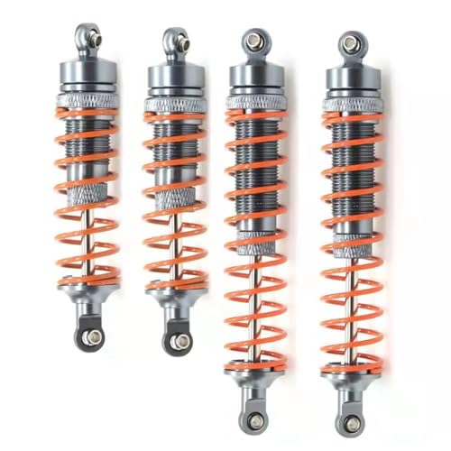 Rc Upgrade StoßDäMp Kompatibel Mit Traxxas Für Slash Für Rustler Für Stampede 1/10 RC-Auto-Upgrade-Teile, 4 Stück Vorne Und Hinten Verstellbare Stoßdämpfer(Silver) von APMXQWIL