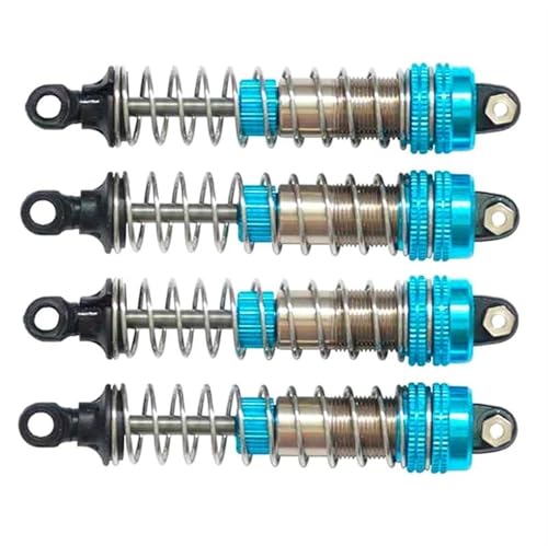Stoßdämpfer RC-Autos Kompatibel Mit XLF X-03 X-04, 4-teilig, Metall-Stoßdämpfer, Dämpfer, 1/10 RC-Auto Für Monster Truck, Upgrade, Ersatzzubehör(Blue) von APMXQWIL