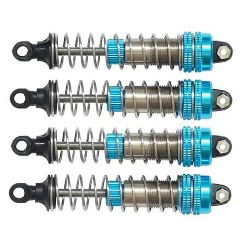 Stoßdämpfer RC-Autos Kompatibel Mit XLF X-03 X-04, 4-teilig, Metall-Stoßdämpfer, Dämpfer, 1/10 RC-Auto Für Monster Truck, Upgrade-Teile, Zubehör(Blue) von APMXQWIL