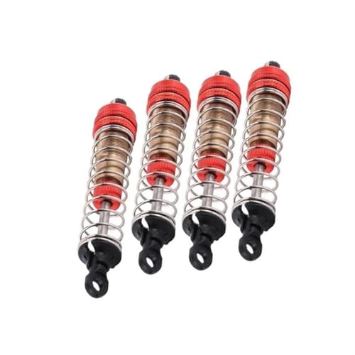 Stoßdämpfer RC-Autos Kompatibel Mit XLF X-03 X-04, 4-teilig, Metall-Stoßdämpfer, Dämpfer, 1/10 RC-Auto Für Monster Truck, Upgrade-Teile, Zubehör(Red) von APMXQWIL