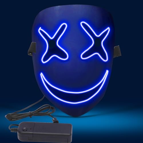 APODESS Halloween Maske Led Purge Maske Cyberpunk Maske The Purge Kostüm Leuchtende Mask Neon Horror Clown Maske für Joker Kostüm Herren Damen Fasching Karneval als Cosplay Kostüm Requisite APODESS Halloween Maske Led Purge Maske Cyberpunk Maske The Purge Kostüm Leuchtende Mask Neon Horror Clown Maske für Joker Kostüm Herren Damen Fasching Karneval als Cosplay Kostüm Requisite von APODESS