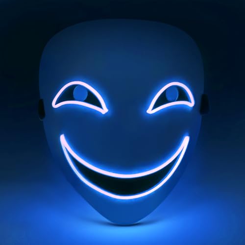APODESS Anime LED Cosplay Maske - Leuchtend Purge Maske im Dunkeln - Cyberpunk Horror Clown Maske für Fasching, Karneval, Halloween - Kostüm Requisite für Herren und Damen APODESS Anime LED Cosplay Maske - Leuchtend Purge Maske im Dunkeln - Cyberpunk Horror Clown Maske für Fasching, Karneval, Halloween - Kostüm Requisite für Herren und Damen von APODESS