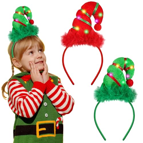 APODESS Weihnachts haarreif beleuchtete Stirnbänder mit LED 2stk Haarreif Weihnachten Led Weihnachtself Kostüm Leuchtender Weihnachts Haarschmuck Leucht Weihnachtshaarreifen APODESS Weihnachts haarreif beleuchtete Stirnbänder mit LED 2stk Haarreif Weihnachten Led Weihnachtself Kostüm Leuchtender Weihnachts Haarschmuck Leucht Weihnachtshaarreifen von APODESS