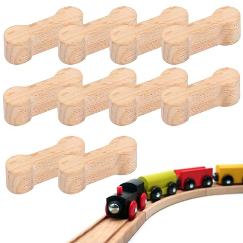 10 Stck Universal Verbinder Set Holzschienen Holzeisenbahn Adapter Holz-Hundeknochen-Gleisverbinder Holzbahnverbinder Verbindungsstück kompatibel mit Brio Lillabo Melissa Thomas IKEA u.v.m 10 Stck Universal Verbinder Set Holzschienen Holzeisenbahn Adapter Holz-Hundeknochen-Gleisverbinder Holzbahnverbinder Verbindungsstück kompatibel mit Brio Lillabo Melissa Thomas IKEA u.v.m von APOMOONS