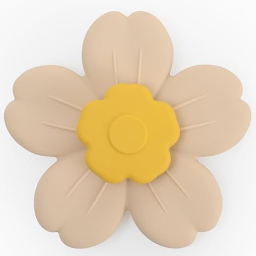 APOMOONS 2 Stück Saugnapf Drehspielzeug, Tisch saugnapf Spielzeug Kinder, badespielzeug aus Silikon, badewannenspielzeug Baby, reisespielzeug Sensorik Spielzeug, Baby Geschenke (Ruder und Blumen) von APOMOONS