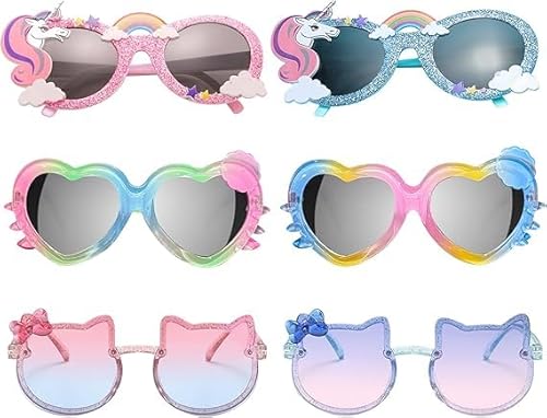 APOMOONS 6 Stück Sonnenbrille Kinder, Süße Herz Katzen Kindersonnenbrille ab 3 jahre, Hippie Brille für Strand Freien, UV 400 Schutz Outdoor Kids Sunglasses für Mädchen Jungen APOMOONS 6 Stück Sonnenbrille Kinder, Süße Herz Katzen Kindersonnenbrille ab 3 jahre, Hippie Brille für Strand Freien, UV 400 Schutz Outdoor Kids Sunglasses für Mädchen Jungen von APOMOONS