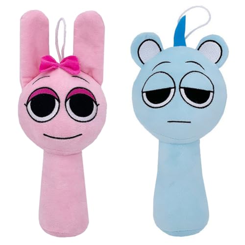 APPCRFM 2Pcs Music Game Plush Toy Sprunk Cuddly Toy,Sprunk Plushies Soft Plush Toy Doll 20cm Cute Doll for Children Fans,Kindertag,Birthday Gifts Decoration (Blau Und Pink) von APPCRFM