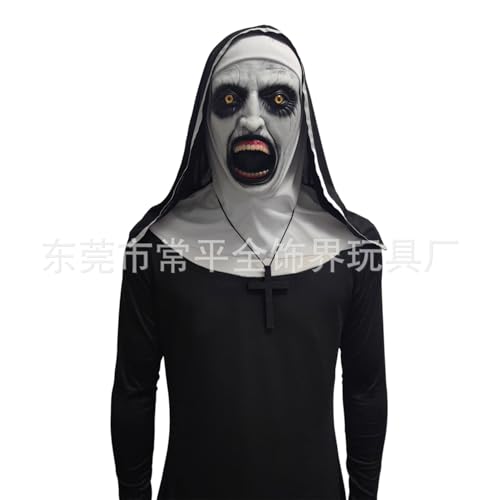 APPCRFM Gruselige Nonnen Maske, Halloween Horror Masken, Halloween Nun Mask, Masken Gruselige Nonnen Maskes mit Kopftuch, Geeignet für Party Rave Cosplay Maskerade Ball APPCRFM Gruselige Nonnen Maske, Halloween Horror Masken, Halloween Nun Mask, Masken Gruselige Nonnen Maskes mit Kopftuch, Geeignet für Party Rave Cosplay Maskerade Ball von APPCRFM