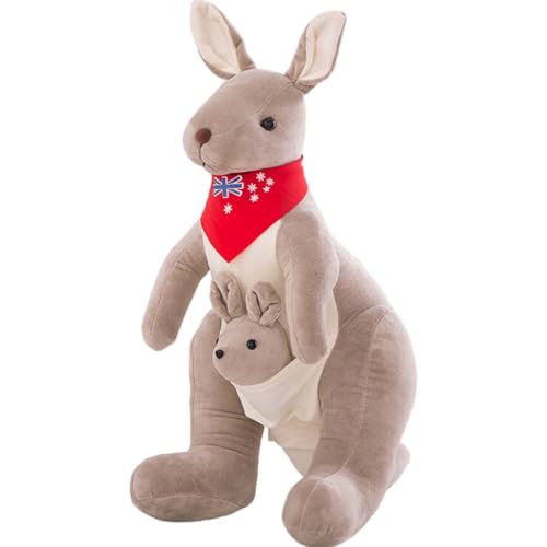 APPCRFM Känguru Plüschtier, Känguru Realistisches Plüsch, Känguru-Plüschtier mit Baby im Bauch, Niedliches Plüschtier Spielzeug für Dekoration, Geschenk, 32cm von APPCRFM