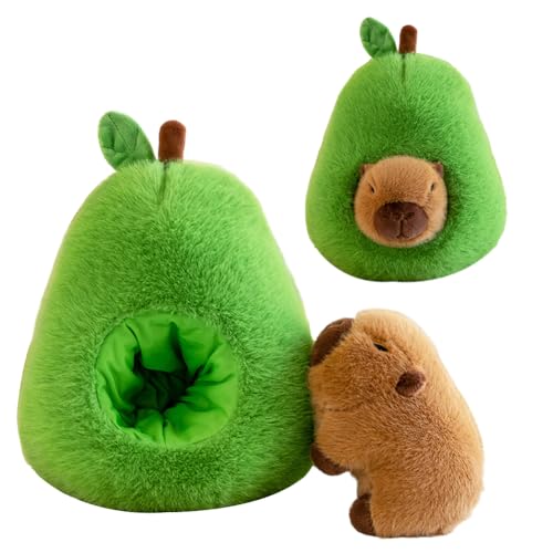 APPCRFM Niedlichen Capybara Kuscheltier, Capybara Plushies, Avocado Puppe Spielzeug, EIN simuliertes Avocado Capubara Geburtstag Plüsch Spielzeug für Kinder, Weich und bequem, hautfreundlich, 35CM APPCRFM Niedlichen Capybara Kuscheltier, Capybara Plushies, Avocado Puppe Spielzeug, EIN simuliertes Avocado Capubara Geburtstag Plüsch Spielzeug für Kinder, Weich und bequem, hautfreundlich, 35CM von APPCRFM