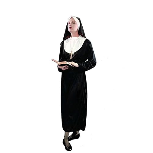 APPCRFM Nonnen Halloween Kostüm,Halloween Nonnen Cosplay, Nonnenkleidung mit Kopftuch, Die Größe Passt den Meisten Menschen und Eignet Sich für Halloween, Karneval, Mottopartys und Kostümpartys APPCRFM Nonnen Halloween Kostüm,Halloween Nonnen Cosplay, Nonnenkleidung mit Kopftuch, Die Größe Passt den Meisten Menschen und Eignet Sich für Halloween, Karneval, Mottopartys und Kostümpartys von APPCRFM