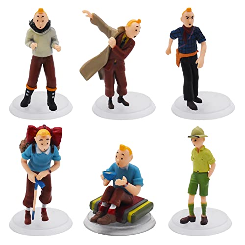 APPCRFM Tin-tin Mini-Figuren, Kleine Statue Doll Collectable Toys Set, Mini Tin Spielzeuge, Tin Schreibtisch Ornament, Geschenke für Freunde,, Spielzeug Satz Für Kinder, 6 Stück APPCRFM Tin-tin Mini-Figuren, Kleine Statue Doll Collectable Toys Set, Mini Tin Spielzeuge, Tin Schreibtisch Ornament, Geschenke für Freunde,, Spielzeug Satz Für Kinder, 6 Stück von APPCRFM
