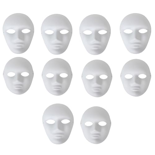DIY Weiße Papier Maske,Maskerade-Masken Blank,Pulp Blank zum Bemalen,APPCRFM Bemalbare Papiermasken für Halloween für Cosplay Halloween Fasching Maskerade Tanzparty,Blanko Kostüm Masken(5Femme+5Homme) DIY Weiße Papier Maske,Maskerade-Masken Blank,Pulp Blank zum Bemalen,APPCRFM Bemalbare Papiermasken für Halloween für Cosplay Halloween Fasching Maskerade Tanzparty,Blanko Kostüm Masken(5Femme+5Homme) von APPCRFM