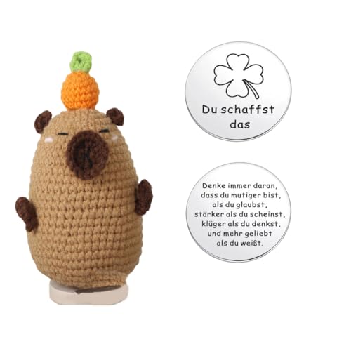 Handmade Crochet Capybara Plush with Decision Coin, Kuscheltier Stressabbau Geschenk, Niedliche Sammelfigur, Bürodekoration, Entspannungshilfe für Erwachsene & Kinder Handmade Crochet Capybara Plush with Decision Coin, Kuscheltier Stressabbau Geschenk, Niedliche Sammelfigur, Bürodekoration, Entspannungshilfe für Erwachsene & Kinder von APPCRFM