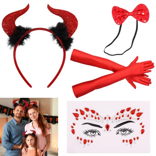 APPCXOKL Halloween Teufelshörner,Halloween Haarreif Damen - Teufel Hörner, Schwarze Teufelshörner, Krampus Kostüm, Schwarzer Heiligenschein, Leuchtende Teufelshörner, Haarreifen Männer APPCXOKL Halloween Teufelshörner,Halloween Haarreif Damen - Teufel Hörner, Schwarze Teufelshörner, Krampus Kostüm, Schwarzer Heiligenschein, Leuchtende Teufelshörner, Haarreifen Männer von APPCXOKL