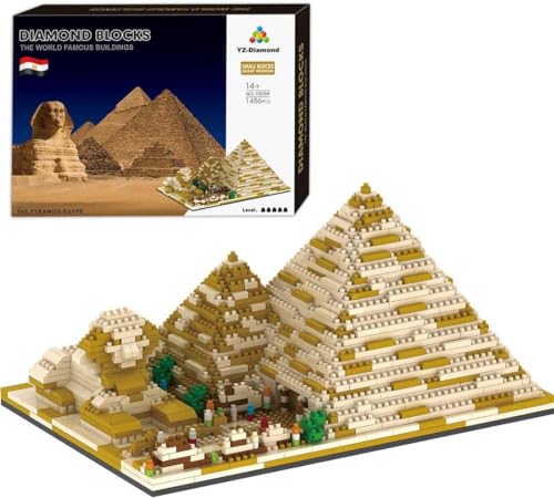 APRILA Technik Architecture Pyramide Bauset, 1456 Klemmbausteine Baustein Set, Modell zum Bauen Lernspielzeug für Kinder und Erwachsene Modellbausatz Kompatibel mit Große Marke Technic von APRILA