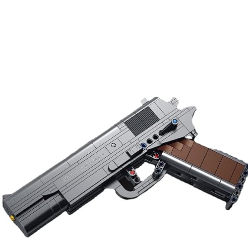 Aprila Technik Gewehr Bausteine Schießwaffe Modell, 333 Klemmbausteine Desert Eagle Pistol Bausatz mit Schussfunktion, Waffen Waffen-Gewehr Bauset Konstruktionsspielzeug, Kompatibel mit Lego Technic von APRILA