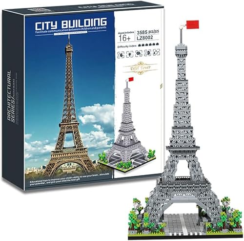 Building Blocks Set Paris Eiffelturm World-Famous Architecture Building Set, 3585 Klemmbausteine Mini Building Blocks Toys, Gift for Adults and Children von APRILA