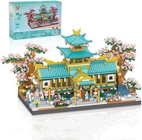 Garden Chinese Style Architecture Nano Mini Building Modell, 2350 Pcs Marriage Pavilion Building Set for Adults Home Decor Accessories NOT Compatible with Lego von APRILA