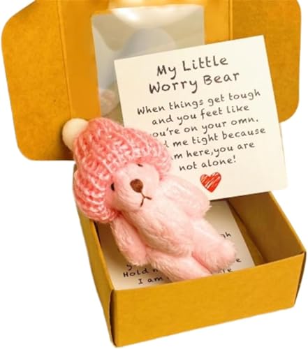 APRILADY Kleiner Bär in Box, Sorgenbär, Mini Pocket Hug Bears mit Token Karte, Emotional Erhebende Unterstützung Taschenbären Umarmung Plüschtier Positive Geschenke für Abschluss Geburtstag APRILADY Kleiner Bär in Box, Sorgenbär, Mini Pocket Hug Bears mit Token Karte, Emotional Erhebende Unterstützung Taschenbären Umarmung Plüschtier Positive Geschenke für Abschluss Geburtstag von APRILADY