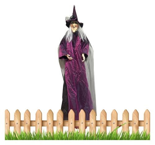 Fliegende Hexe, Halloween-Dekoration – Hexen-Ornament, leuchtende Augen, mit Sound aktiviert, gruseliges Spukhaus-Requisit, Halloween-Ornament for Klassenzimmer, Eingangsbereich, Garten, Wand, Hof Fliegende Hexe, Halloween-Dekoration – Hexen-Ornament, leuchtende Augen, mit Sound aktiviert, gruseliges Spukhaus-Requisit, Halloween-Ornament for Klassenzimmer, Eingangsbereich, Garten, Wand, Hof von AQCDPJYU