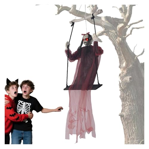 Geister-Dekor – Halloween-Dekorations-Requisiten for draußen – grimmiges Grusel-Zubehör mit Licht- und Soundeffekten for drinnen und draußen, Haus, Garten, Veranda, Fenster, Wand Geister-Dekor – Halloween-Dekorations-Requisiten for draußen – grimmiges Grusel-Zubehör mit Licht- und Soundeffekten for drinnen und draußen, Haus, Garten, Veranda, Fenster, Wand von AQCDPJYU