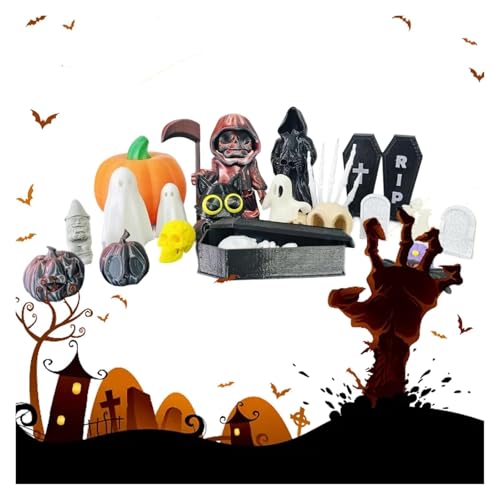 Halloween-Miniaturen | Halloween-Figuren, Geister-Schreibtisch-Ornamente – kleine Statue, Totenkopf, Heimdekoration for Haus, Büro, Tisch, Zimmer, Arbeitszimmer, Bücherregal, Geburtstag, Feiertag Halloween-Miniaturen | Halloween-Figuren, Geister-Schreibtisch-Ornamente – kleine Statue, Totenkopf, Heimdekoration for Haus, Büro, Tisch, Zimmer, Arbeitszimmer, Bücherregal, Geburtstag, Feiertag von AQCDPJYU