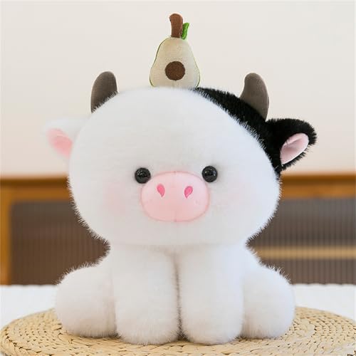 20 cm Kuscheltier für Kinder, Kawaii Tiere Gefüllt Schungeltier-Plüsch, Mini Plüschtiere Elefant, Bär, Kuh, Hund, Panda, Superweiche Kleines Kuscheltie, Geschenk für Kinder und Erwachsene (Kuh) von AQCQDQ